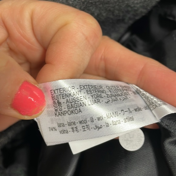 Zara wool bomber style cropped toggle coat - Picture 9 of 12